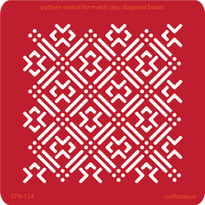 Pattern Stencil for Metal Clay - Diagonal Bloom - Cool Tools