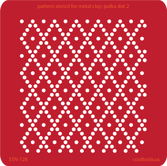 Dotted Pattern Clay Pattern Stencil for Metal Clay - Polka Dot 2