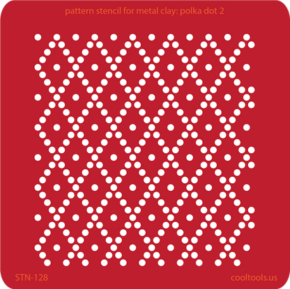 Pattern Stencil for Metal Clay - Polka Dot 2 - Cool Tools