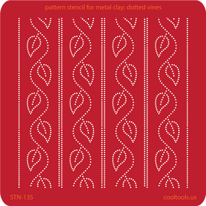 Pattern Stencil for Metal Clay - Dotted Vines - Cool Tools