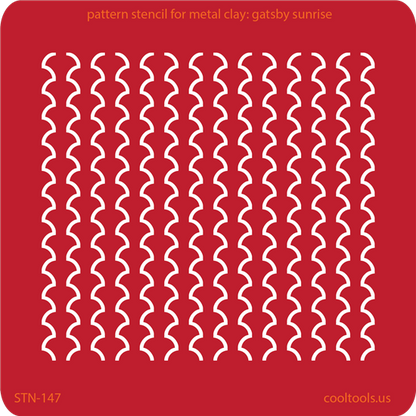 Pattern Stencil for Metal Clay - Gatsby Sunrise - Cool Tools