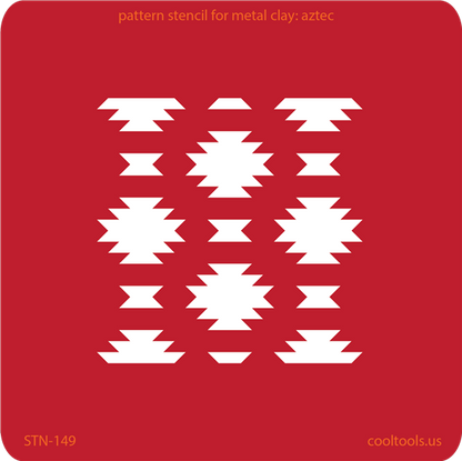 Pattern Stencil for Metal Clay - Aztec - Cool Tools