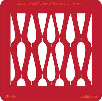 Pattern Stencil for Metal Clay - Wood Cut Leaves - Cool Tools