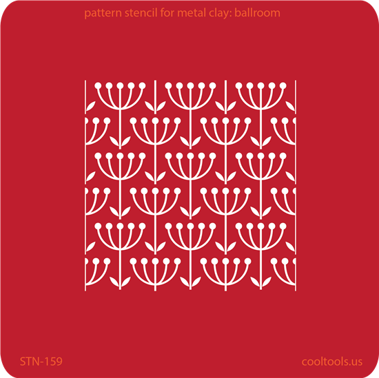 Pattern Stencil for Metal Clay - Ballroom