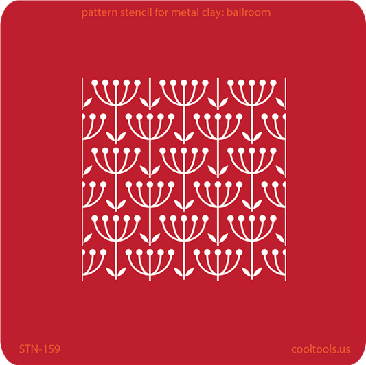 Pattern Stencil for Metal Clay - Ballroom