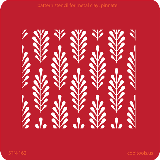 Pattern Stencil for Metal Clay - Pinnate