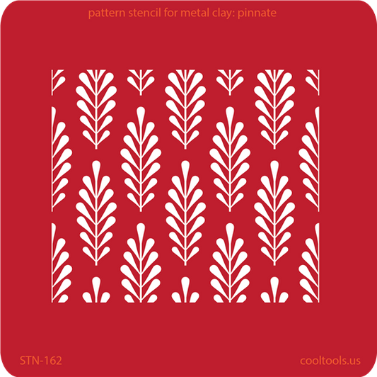 Pattern Stencil for Metal Clay - Pinnate