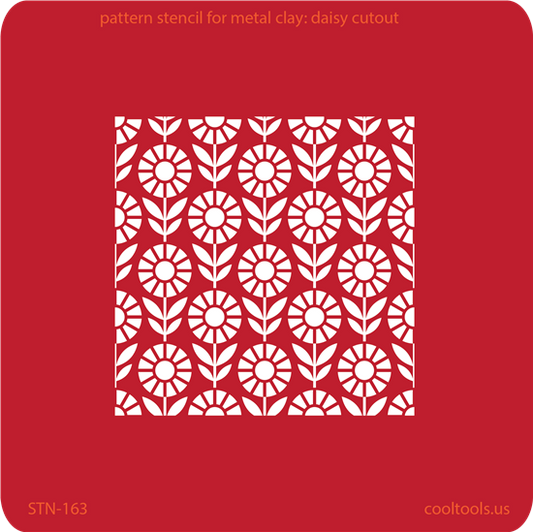 Pattern Stencil for Metal Clay - Daisy Cutout