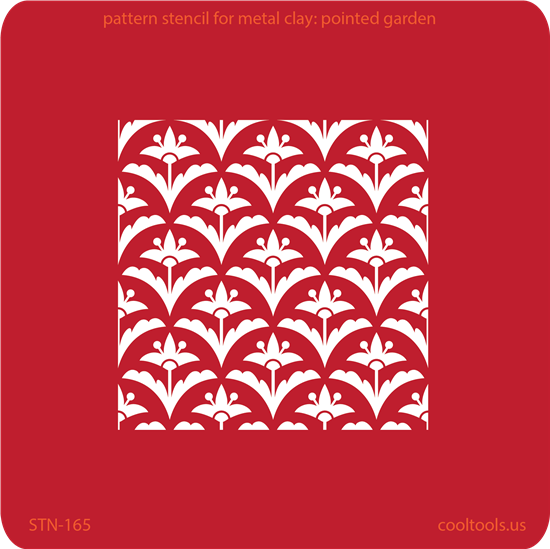 Pattern Stencil for Metal Clay - Pointed Garden