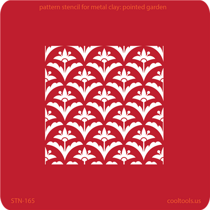 Pattern Stencil for Metal Clay - Pointed Garden - Cool Tools
