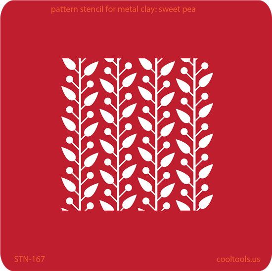 Pattern Stencil for Metal Clay - Sweet Pea