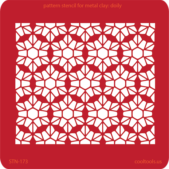 Pattern Stencil for Metal Clay - Doily