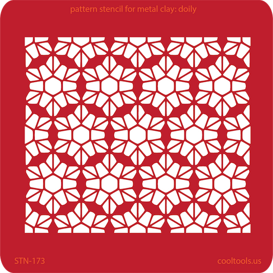 Pattern Stencil for Metal Clay - Doily