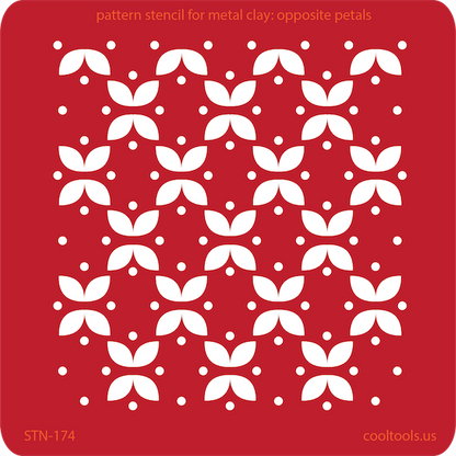 Pattern Stencil for Metal Clay - Opposite Petals - Cool Tools