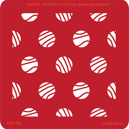 Pattern Stencil for Metal Clay - Bouncing Around - Cool Tools