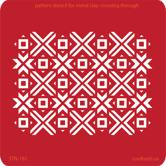 Pattern Stencil for Metal Clay - Crossing Through