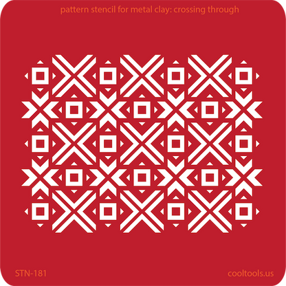 Pattern Stencil for Metal Clay - Crossing Through - Cool Tools