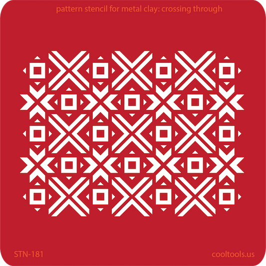 Pattern Stencil for Metal Clay - Crossing Through