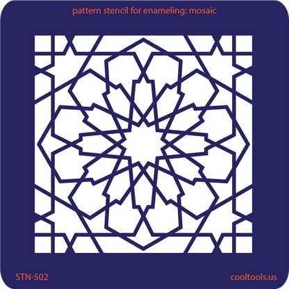 Pattern Stencil for Enameling - Mosaic - Cool Tools