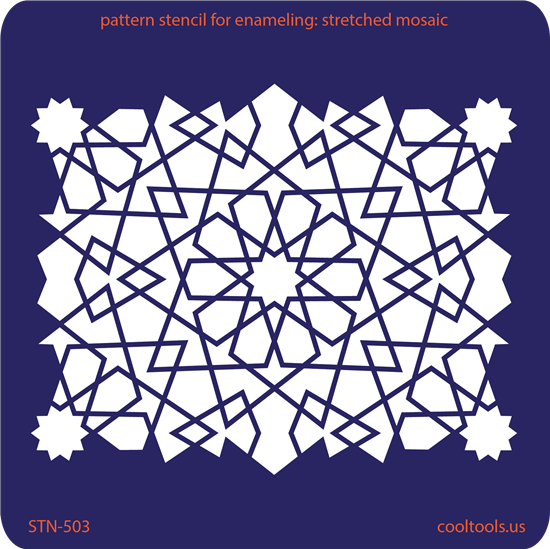 Pattern Stencil for Enameling - Stretched Mosaic