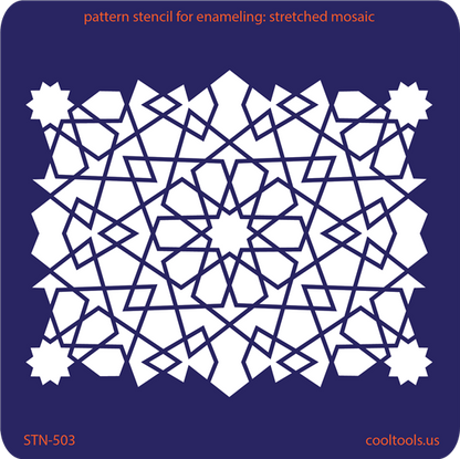 Pattern Stencil for Enameling - Stretched Mosaic - Cool Tools