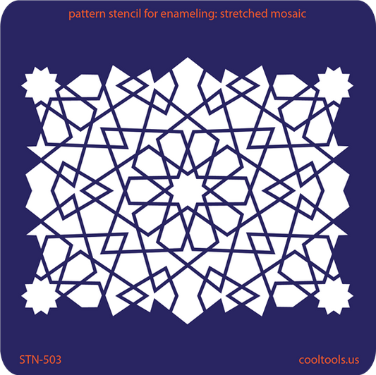 Pattern Stencil for Enameling - Stretched Mosaic