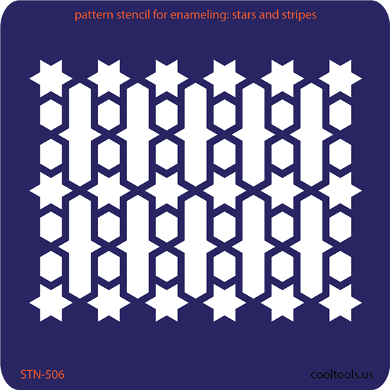 Pattern Stencil for Enameling - Stars and Stripes