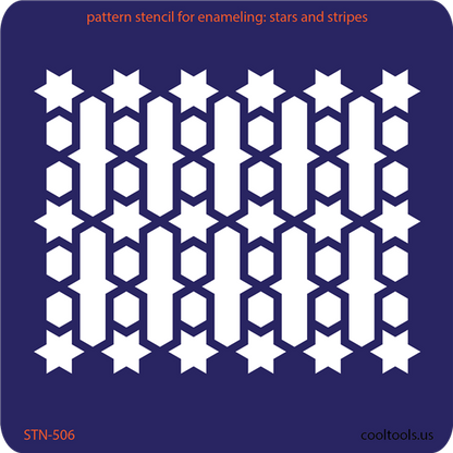 Pattern Stencil for Enameling - Stars and Stripes - Cool Tools