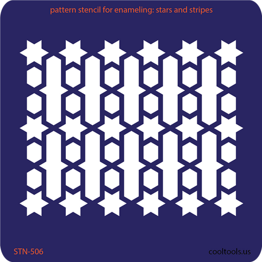 Pattern Stencil for Enameling - Stars and Stripes