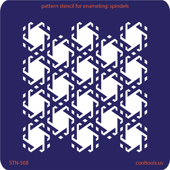 Pattern Stencil for Enameling - Spindels