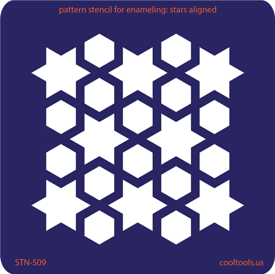 Pattern Stencil for Enameling - Stars Aligned