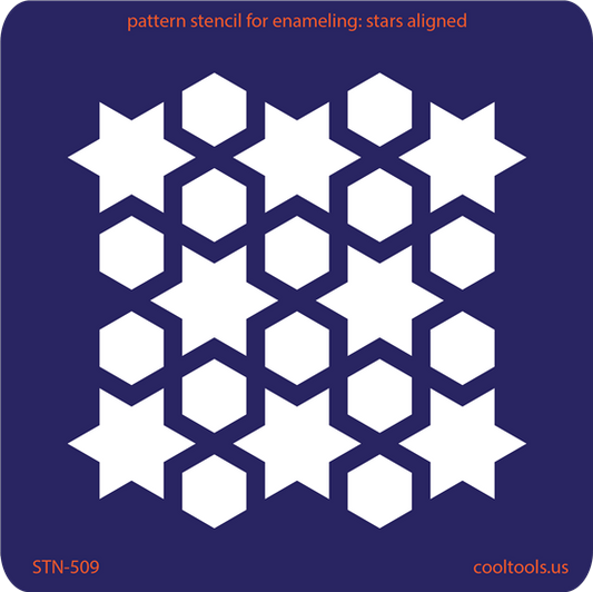 Pattern Stencil for Enameling - Stars Aligned