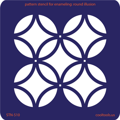 Pattern Stencil for Enameling - Round Illusion - Cool Tools
