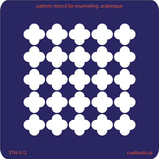 Pattern Stencil for Enameling - Arabesque