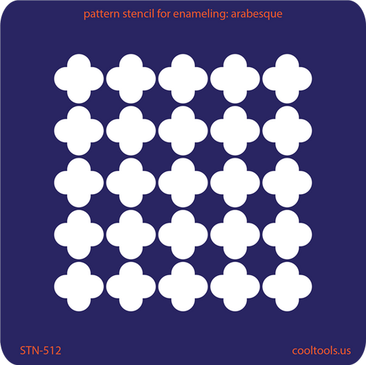 Pattern Stencil for Enameling - Arabesque