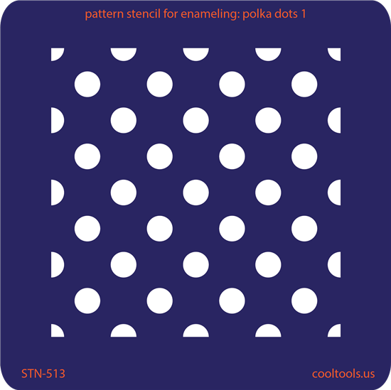 Pattern Stencil for Enameling - Polka Dots 1