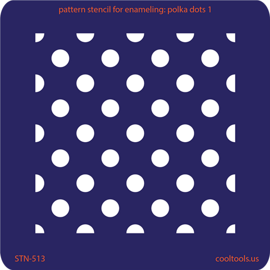 Pattern Stencil for Enameling - Polka Dots 1