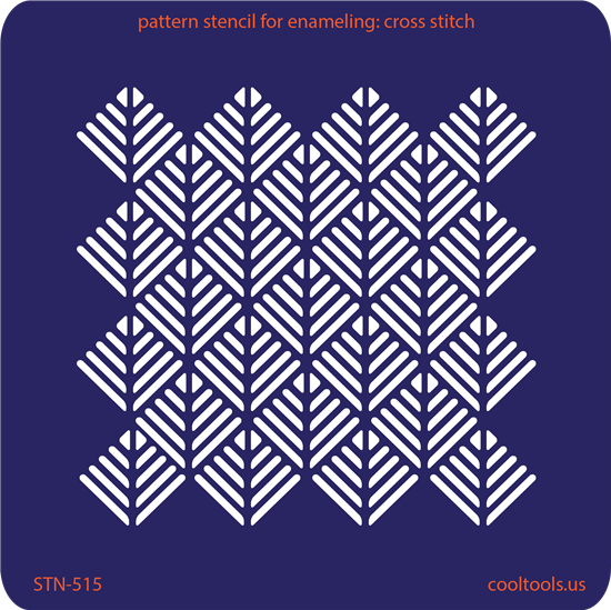 Pattern Stencil for Enameling - Cross Stitch