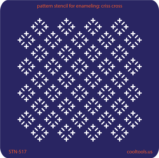 Pattern Stencil for Enameling - Criss Cross