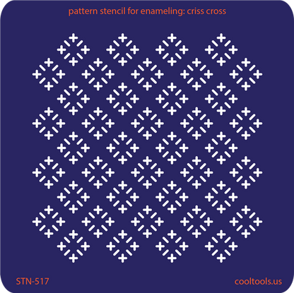 Pattern Stencil for Enameling - Criss Cross - Cool Tools