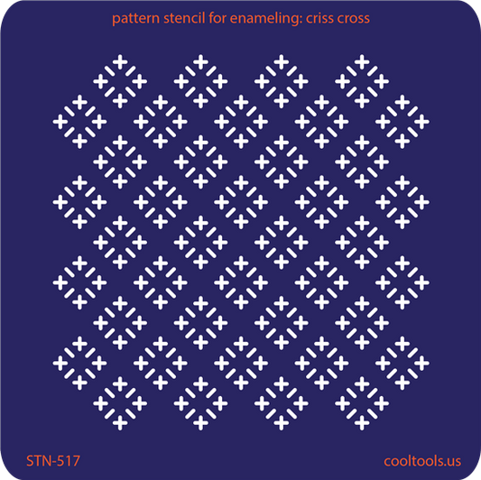 Pattern Stencil for Enameling - Criss Cross