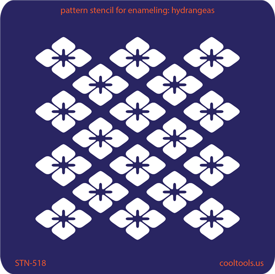 Pattern Stencil for Enameling - Hydrangeas