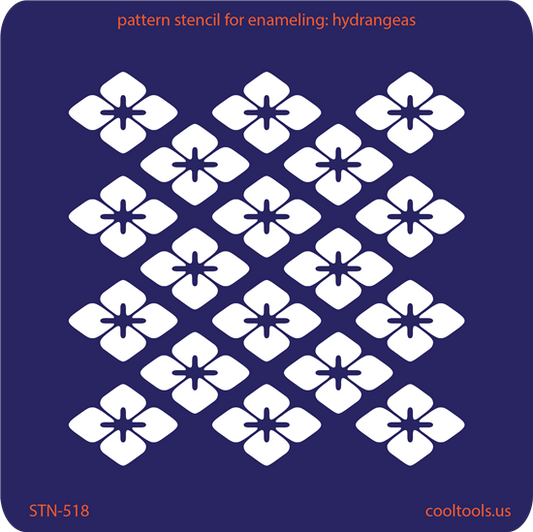 Pattern Stencil for Enameling - Hydrangeas