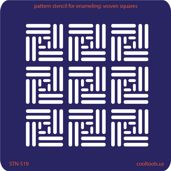 Pattern Stencil for Enameling - Woven Squares