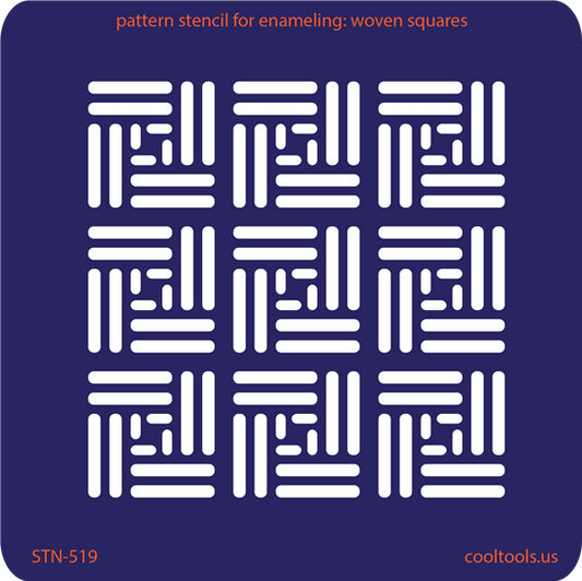 Pattern Stencil for Enameling - Woven Squares