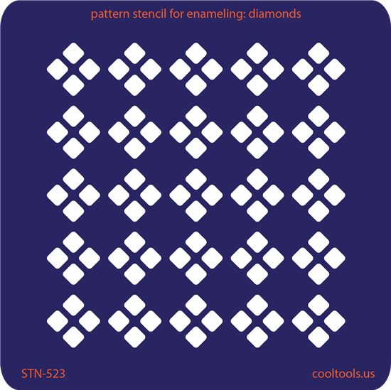 Pattern Stencil for Enameling - Diamonds