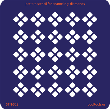 Pattern Stencil for Enameling - Diamonds - Cool Tools