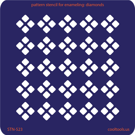 Pattern Stencil for Enameling - Diamonds