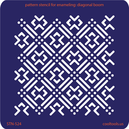 Pattern Stencil for Enameling - Diagonal Bloom - Cool Tools