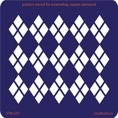 Pattern Stencil for Enameling - Square Diamond - Cool Tools